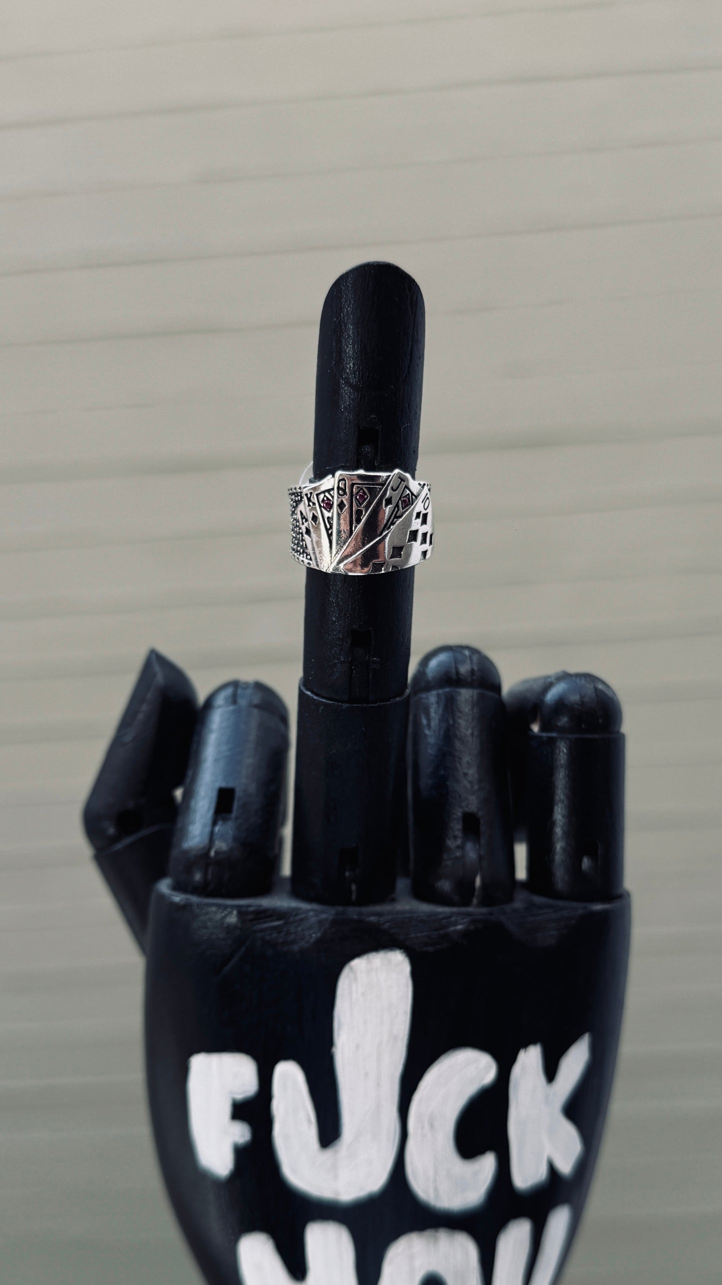 Anillo Cartas Plata