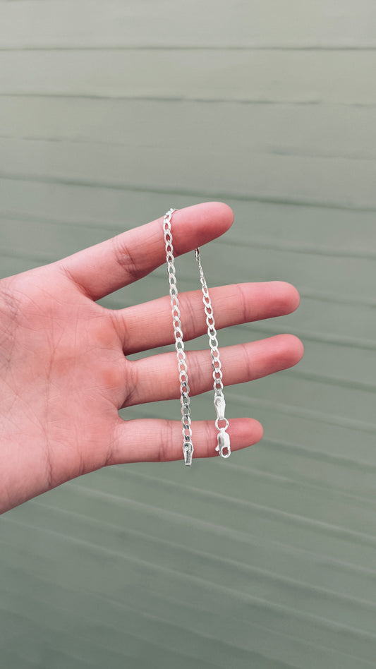 Pulsera Eslabón Redondo Plata