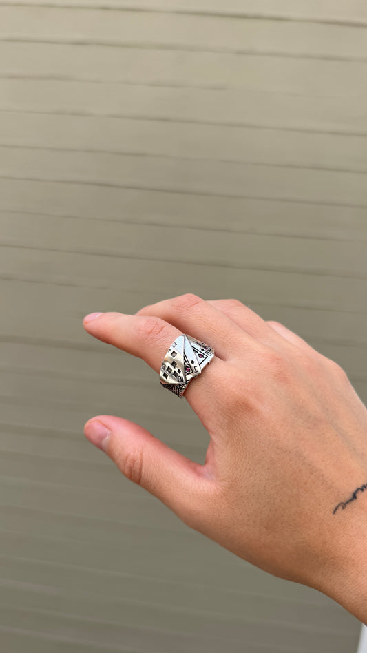 Anillo Cartas Plata