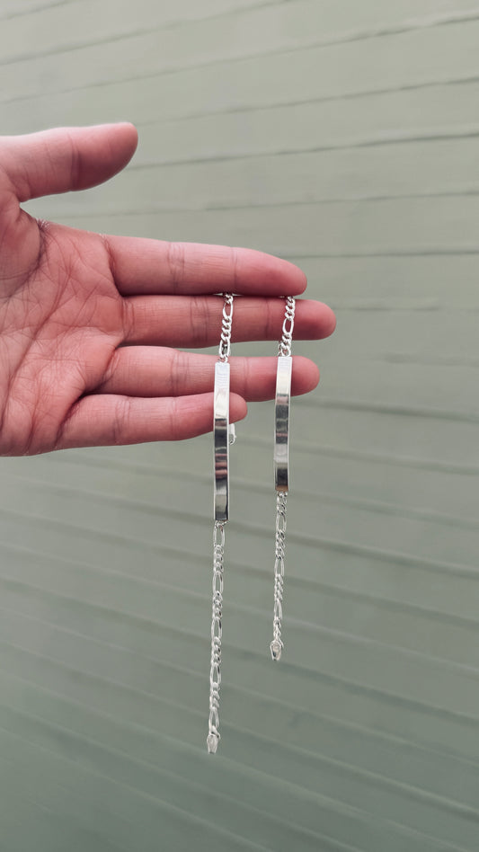 Pulseras con placa Plata