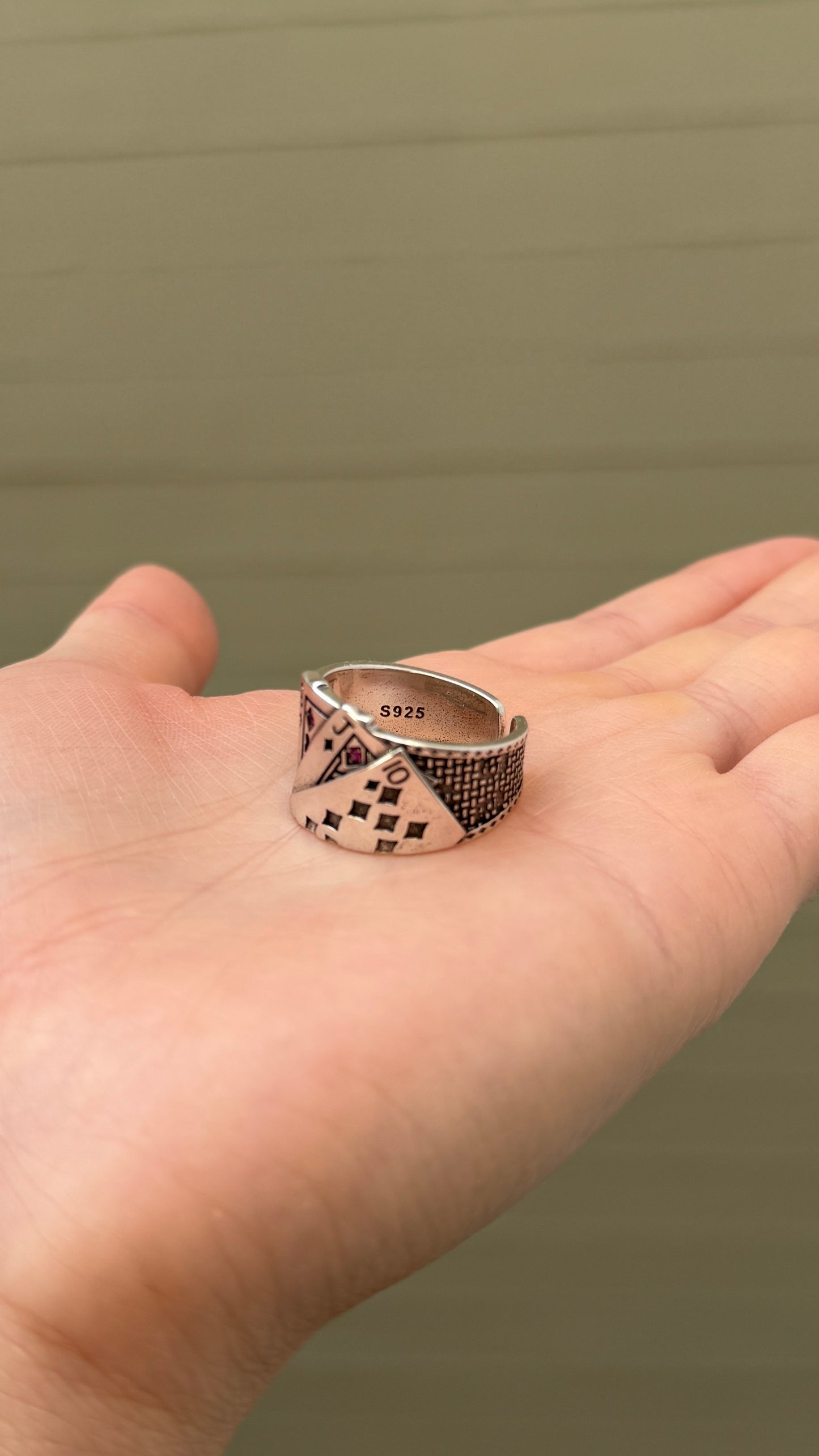 Anillo Cartas Plata