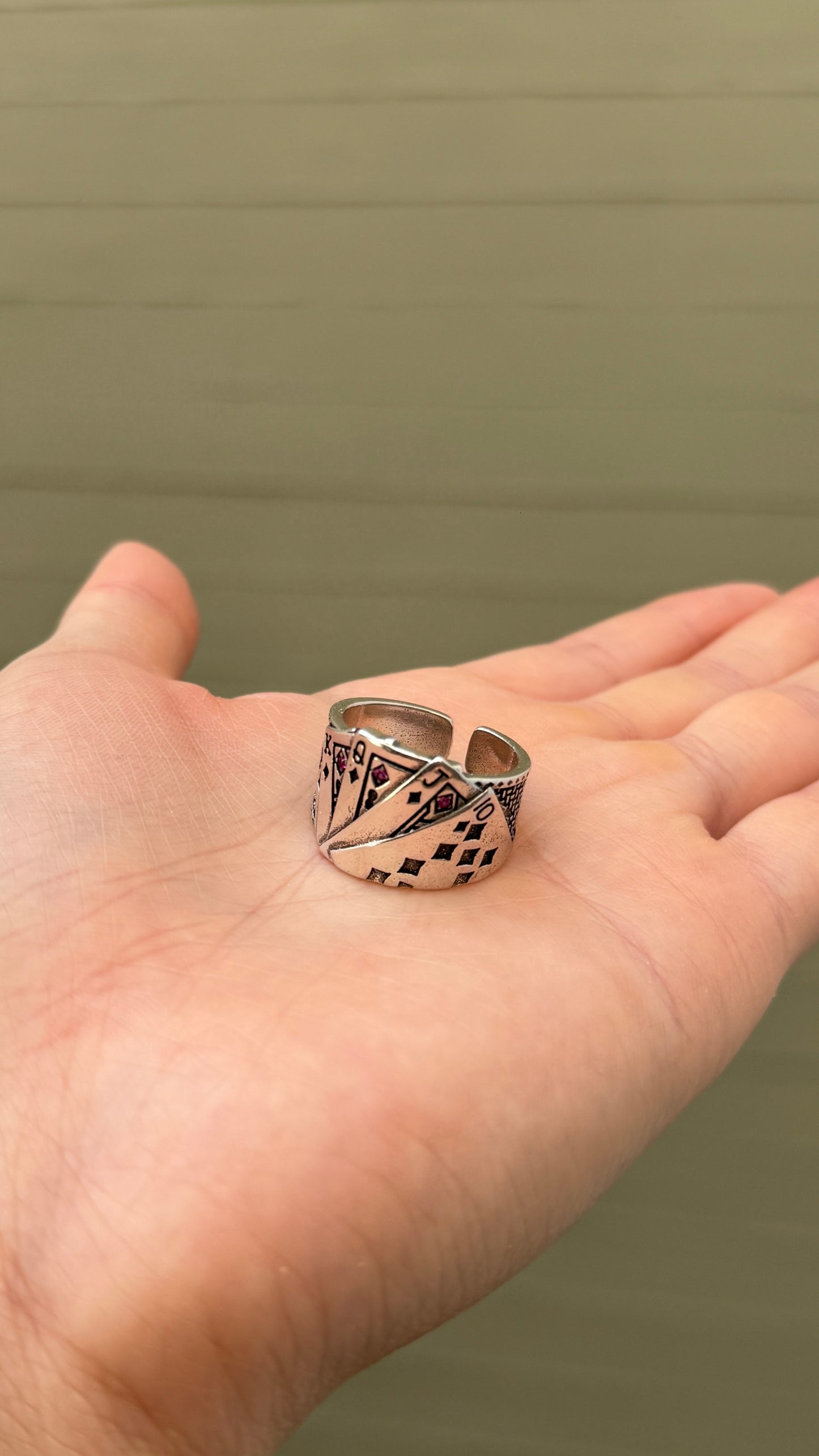 Anillo Cartas Plata